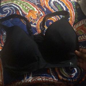 Black Racerback Sports Bra with Wire for Support